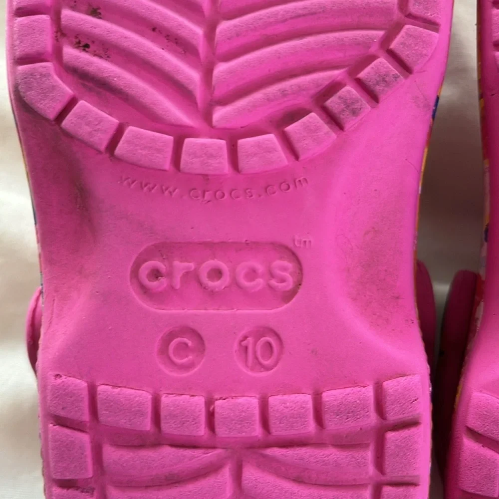 CROCS Kids Multicolor Pink Clogs Size 10 C Unisex - Picture 7 of 11